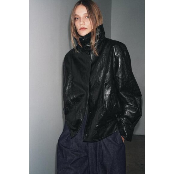 ZARA ZW COLLECTION BOMBER JACKET - Picture 4 of 10